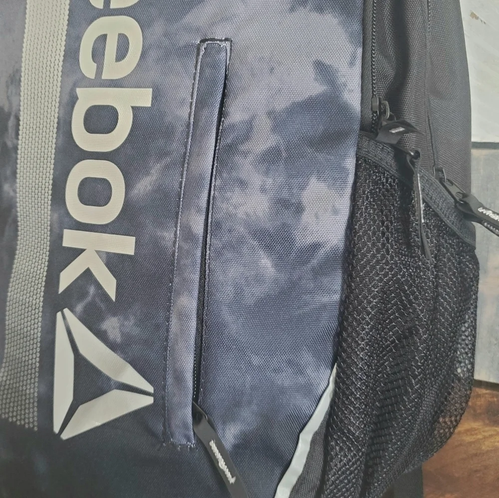 Reebok Trainer Black Gray Silver Tie Dye Backback Unisex NWT